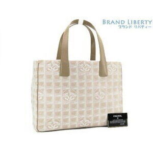 Chanel Travel Line Tote Beige Tan Nylon Leather Bag